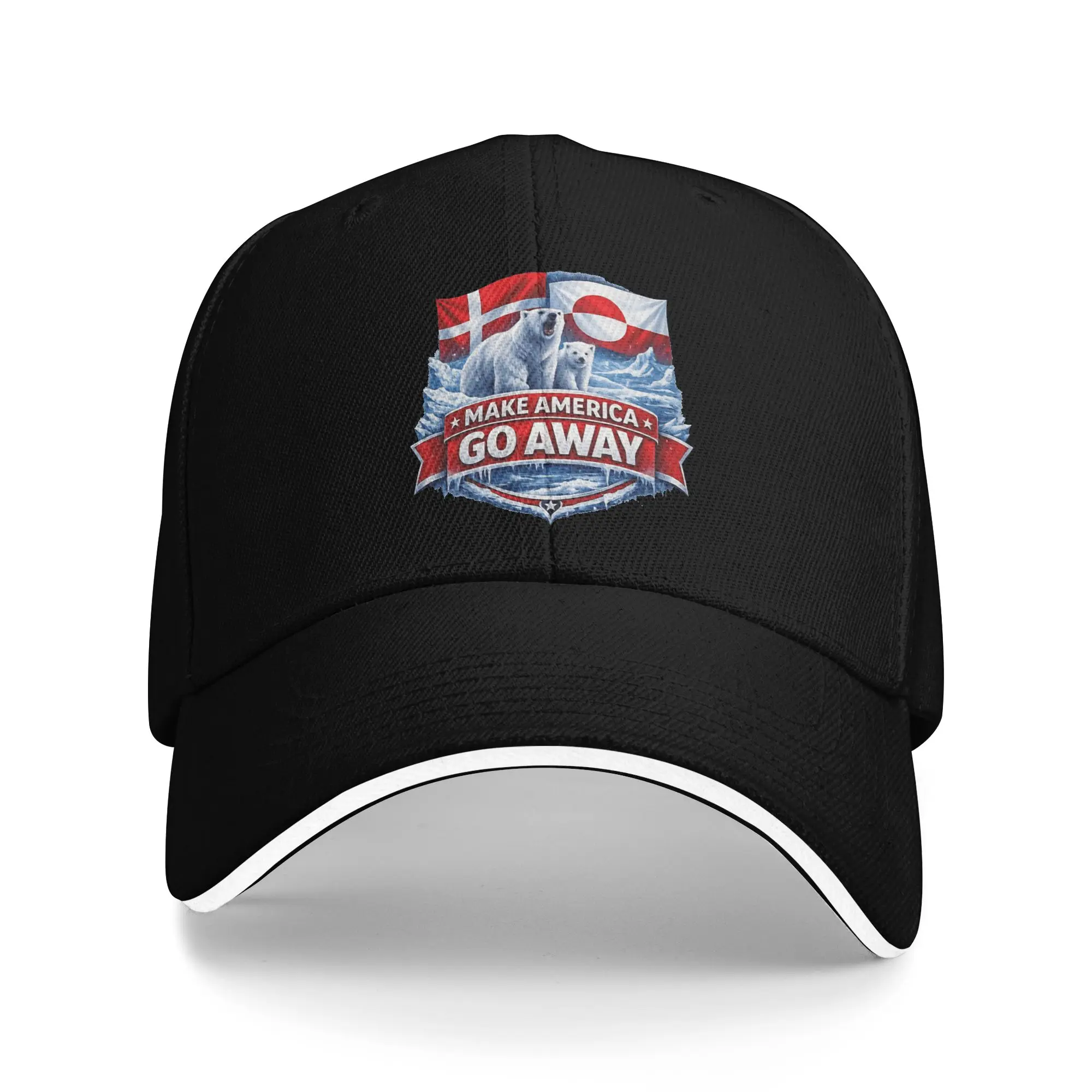 Gorra de béisbol de solidaridad Make America Go Away Greenland, diseño unisex, gorras de Hip Hop, gorra Snapback deportiva informal de verano para exteriores