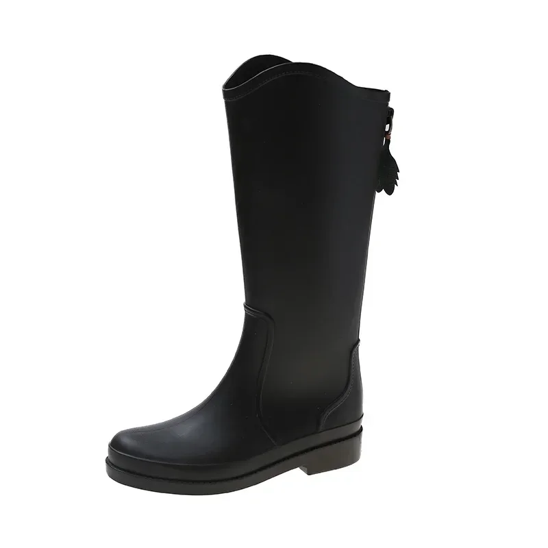 Botines impermeables antideslizantes para mujer, botas de agua de media pantorrilla, zapatos cálidos de tubo alto suave, Botas de lluvia de trabajo a la moda, nuevo