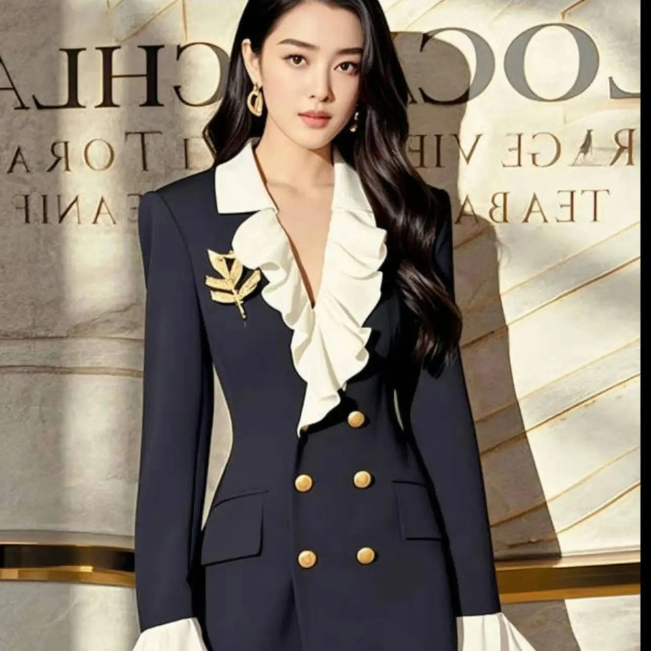 Women's Formal Occasions Small Stature French High-end Temperament Professional Suit Dress