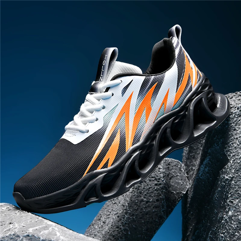 أحذية رياضية YRZL للرجال خفيفة الوزن ومسامية للجري للرجال للركض وغير قابلة للانزلاق أحذية رياضية للمشي في صالة الألعاب الرياضية #5