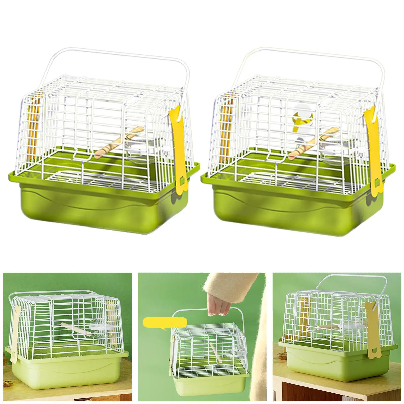 Transportín de pájaros, jaula de viaje, transporte de pájaros, jaula de viaje para pájaros pequeños, transportador para aventuras al aire libre, compras, visita veterinaria, periquitos
