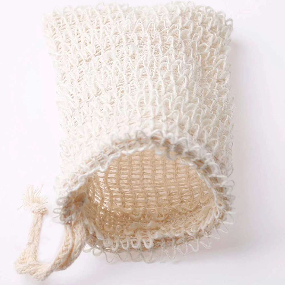 5/2/1 Soap Foaming Net Mesh Bags Shower Bath Natural Cotton And Linen Soap Bag Powerful Exfoliation Of The Body Bath Brushes