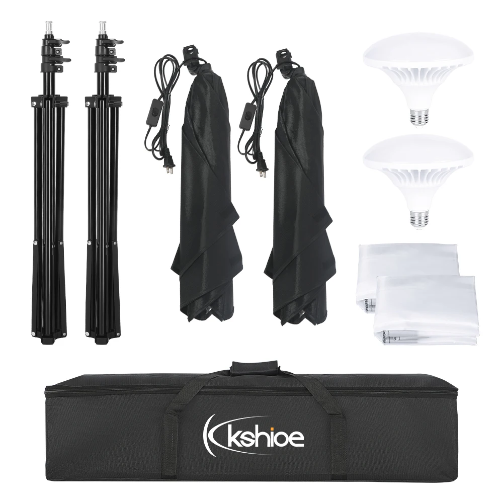 

Softbox Lighting Kit,Photo Equipment Studio Softbox,with E27 Socket and 2x5500K Energy Saving Lighting Bulbs,photography props