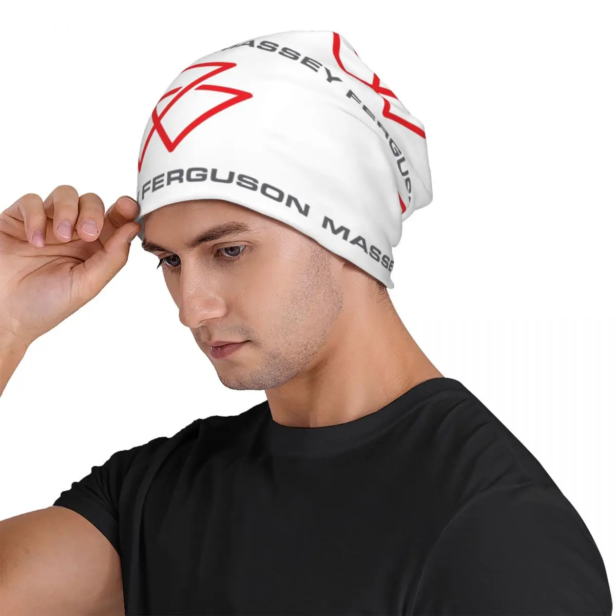 2025 Massey Ferguson Logo Unisex Adult Beanies Caps Knitted Bonnet Hat Warm Hip Hop Autumn Winter Outdoor Skullies Hats