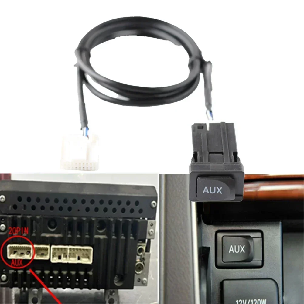 

20Pin Audio Cable Car AUX Adaptor Car Audio Upgrade 150CM Length Cable AUX Interface Connection Center Console Installation