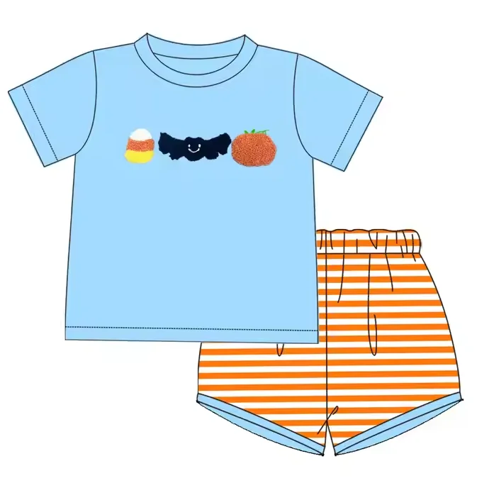 أفضل بيع الأولاد الفرنسية عقدة هالوين الثلاثي زي الأولاد زي مجموعة بالجملة للتخصيص #2