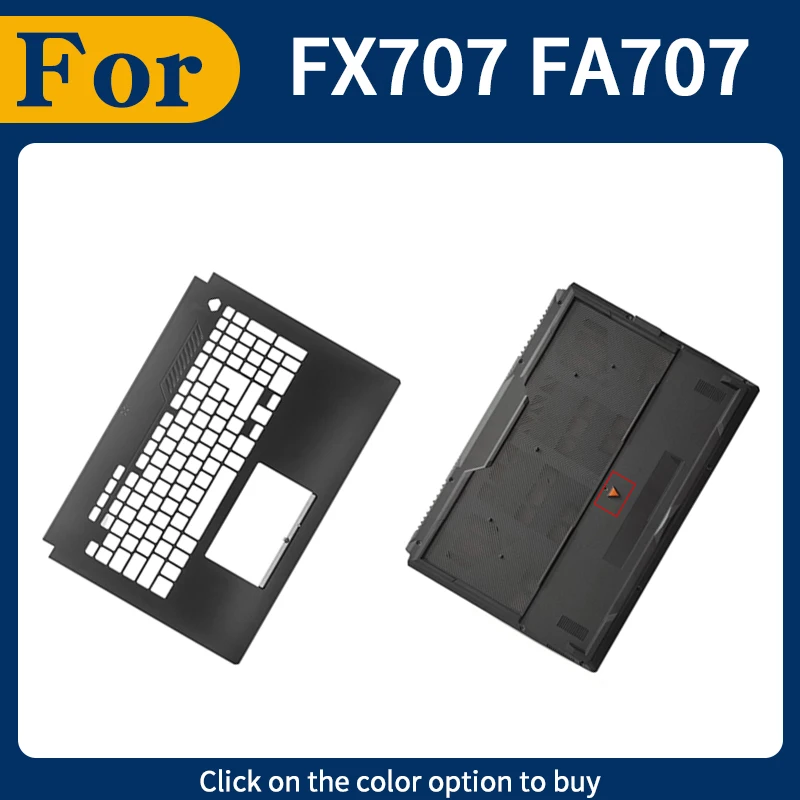 

Черный новый сменный чехол для TUF Gaming F17 PLUS FX707 FA707, чехол для ноутбука, упор для рук/нижняя часть