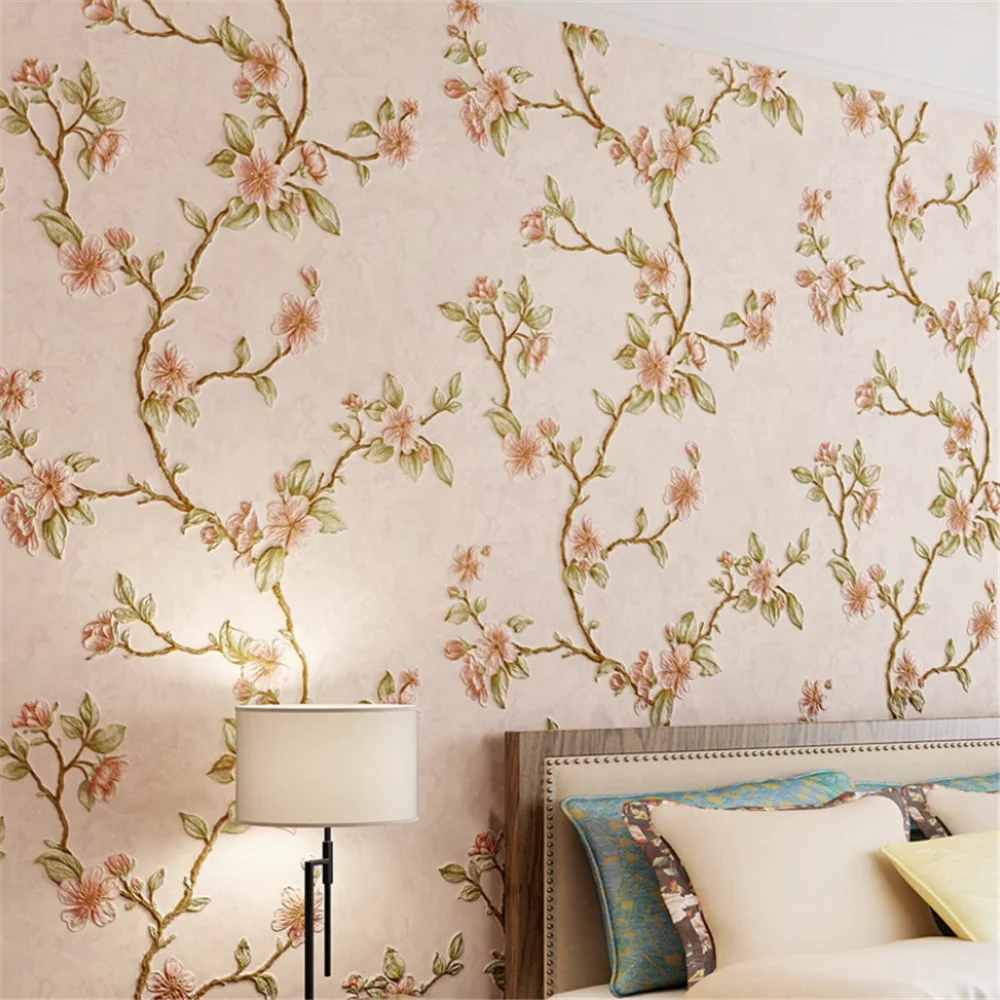 

beibehang luxury Leaf wallpaper for walls 3 d Non-woven Papel Parede Mural Wallpapers Roll Wall Paper 3D flooring papier peint