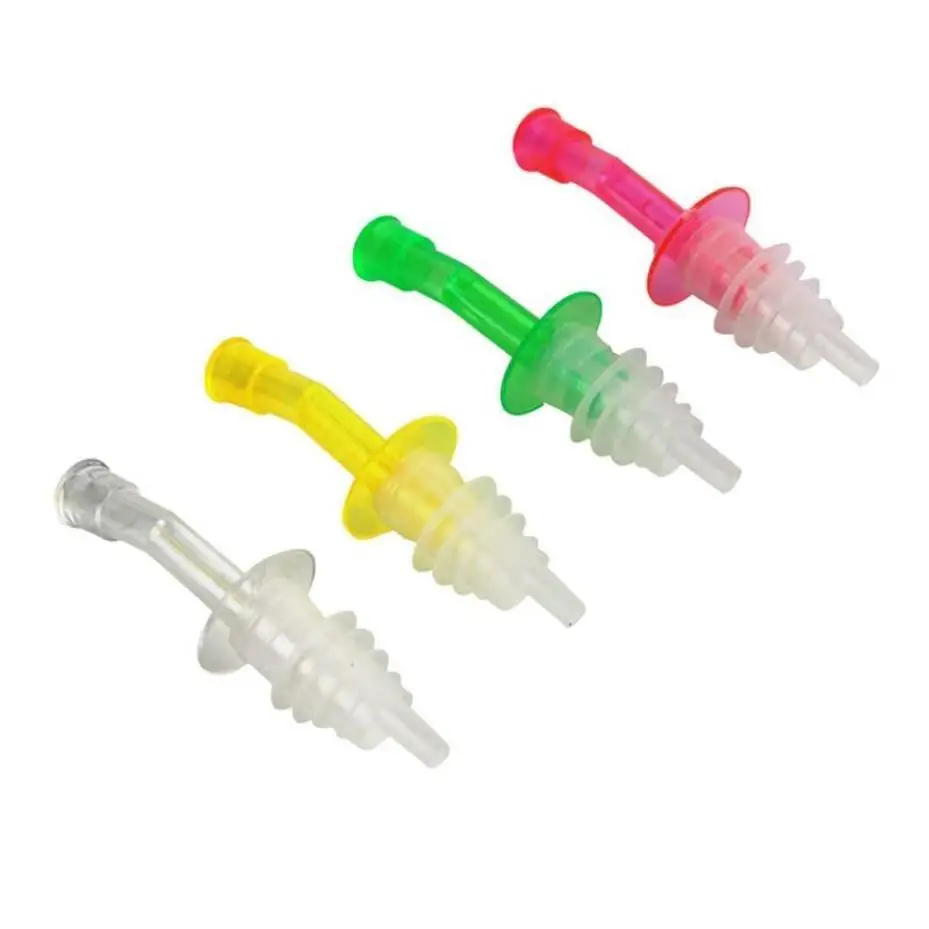 4 Pcs Portable Wine Bottle Pourer Spout Stopper Cap Whisky Liquor Oil Mouth Dispenser Useful Bartender Tool Home Bar Party view 2