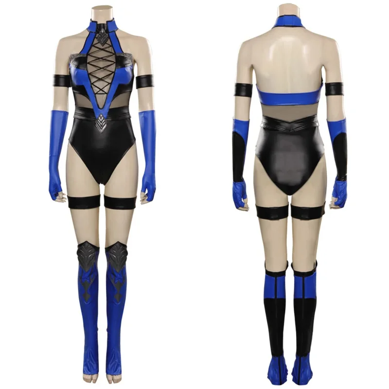 مورتال كومبات ميلينا كاتانا كيتانا تأثيري حلي مثير بذلة قناع للكبار النساء الفتيات هالوين ملابس للحفلات دور JK8353