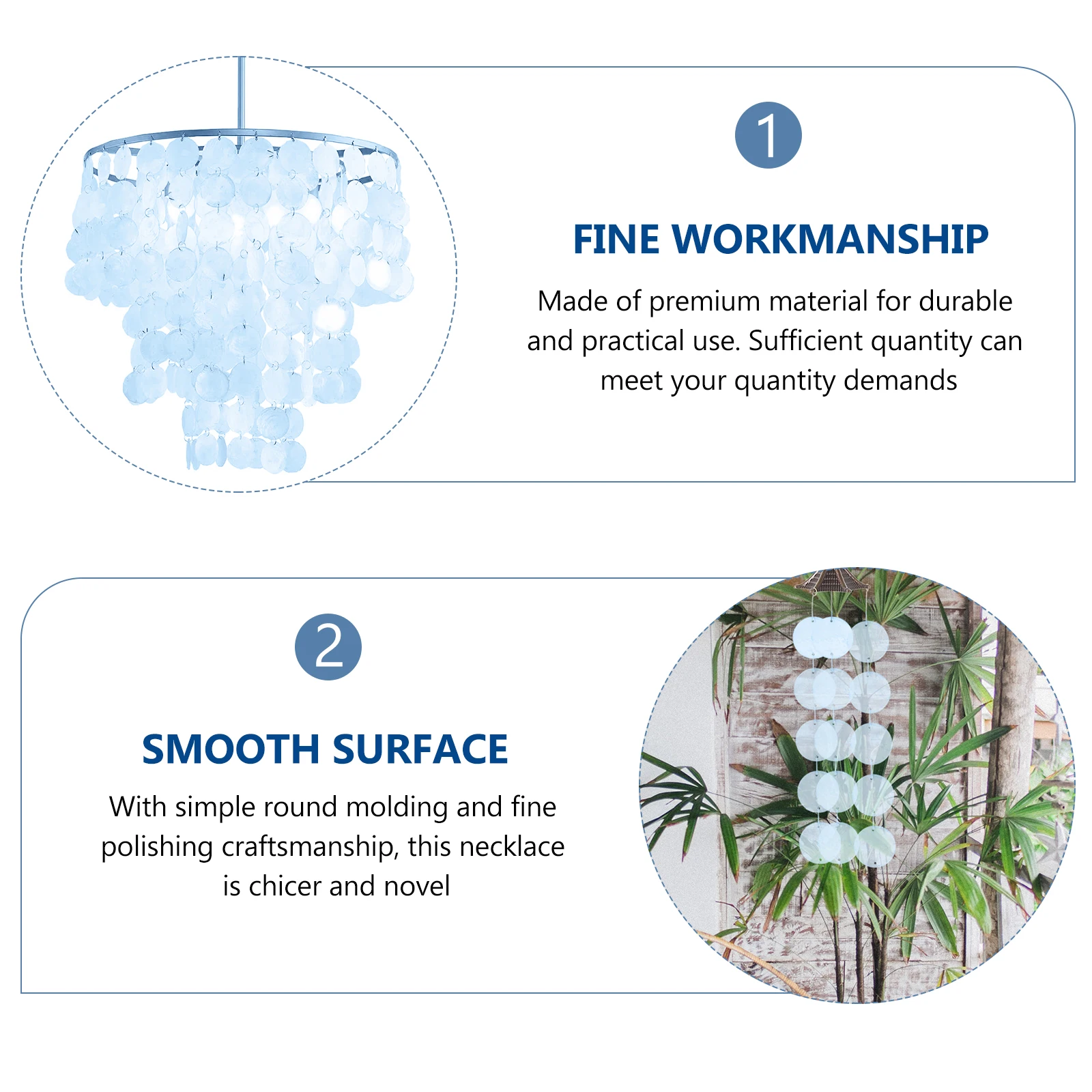 

100Pcs Natural Round Shells Pieces Polished Flat Slices DIY Pendant Wind Chime Jewelry Making Craft Supplies for Handmade