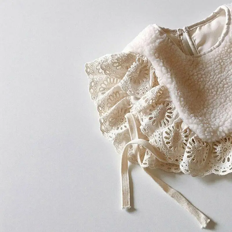 

E06f Дети девочки Крушюр принцесса нагрудники сплошное цвет младенцы малыши