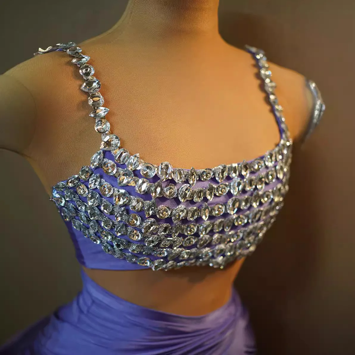 فضي الماس الجنية عالية سبليت بلا أكمام موضة مشرق مزاجه الجسم فستان طويل Vestido De Festa Vestidos Elegantes Mujer #4