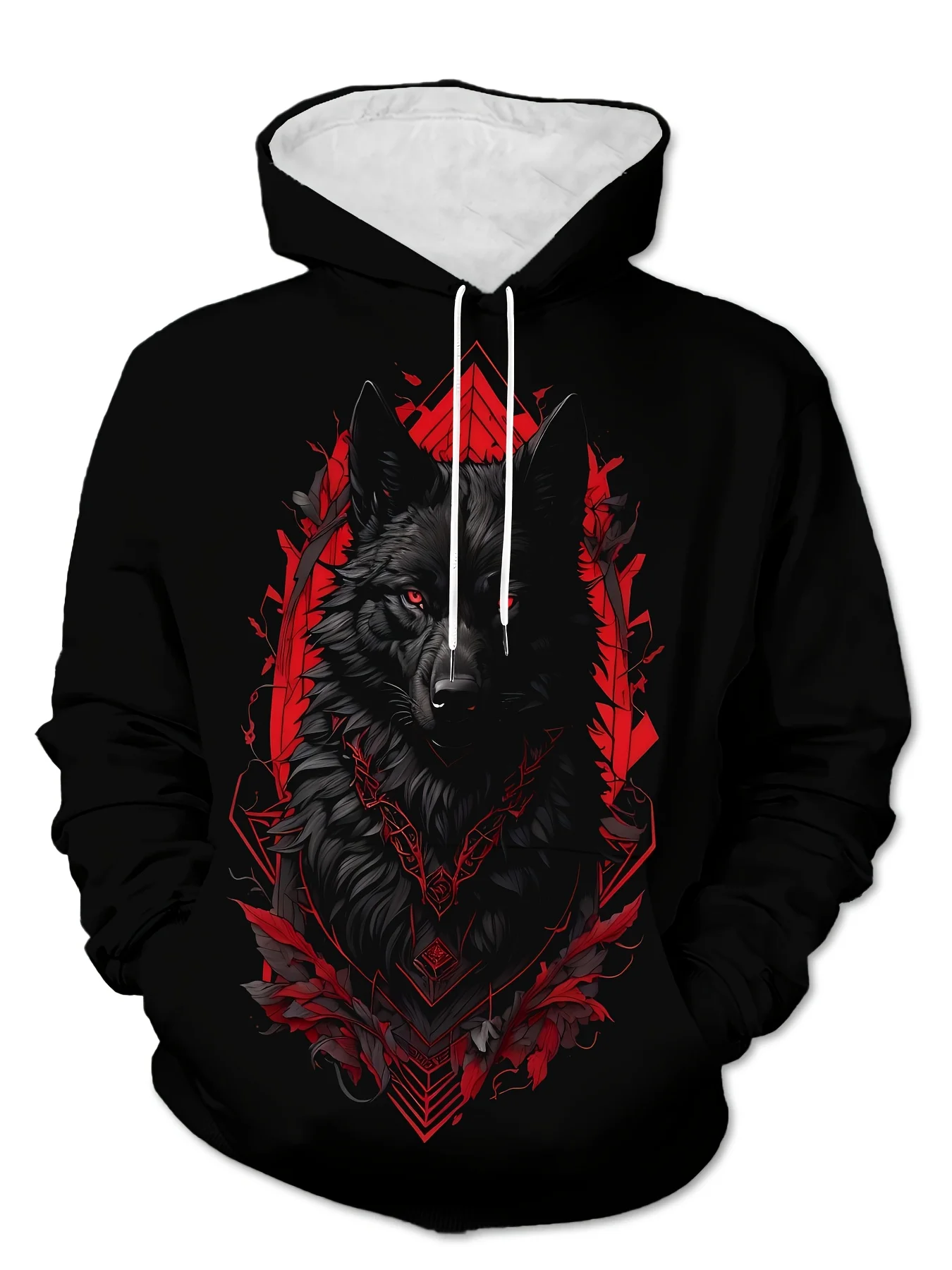 New model: men’s hooded long-sleeve loose-fitting casual printed basic sweatshirt. Perfect for young people in spring, summer, a