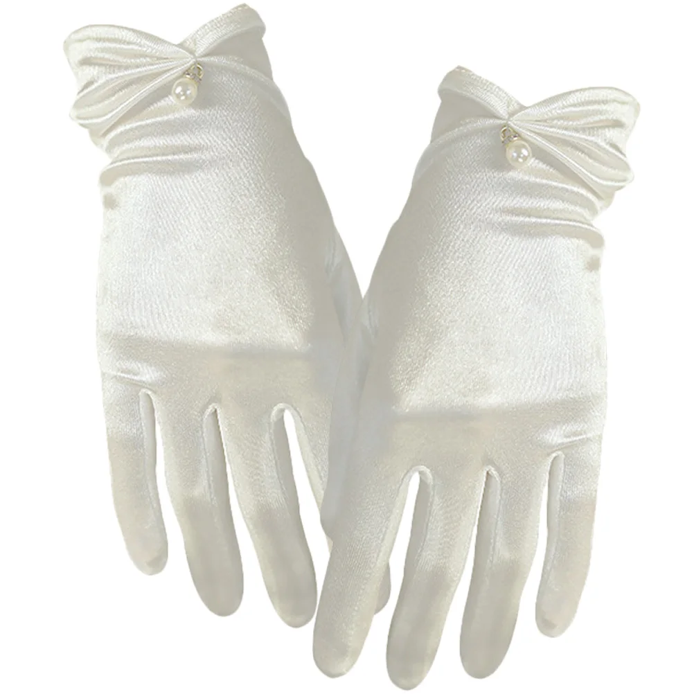 

Silk Gloves 1Pair Elegant Wedding Bridal Gloves Comfortable Long Wear Photo Prop Evening Party Decorative Fashion Bridal