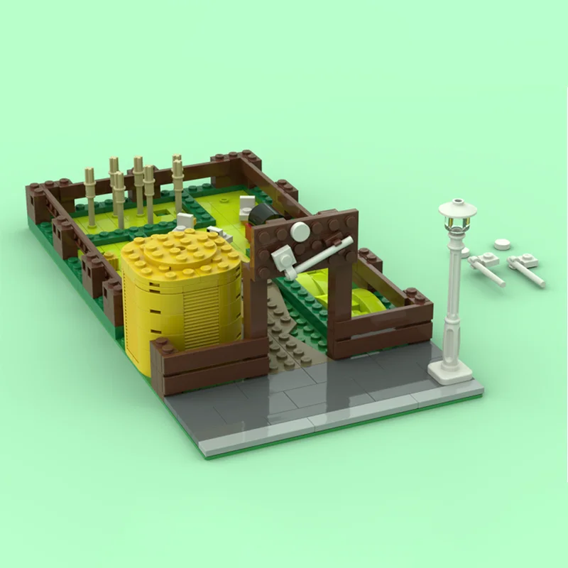 341pcs MOC 미니골프 농장 에디션 모듈형 모델 빌딩 블록 건축 조립 크리스마스 선물 DIY 장난감 어린이 생일 선물