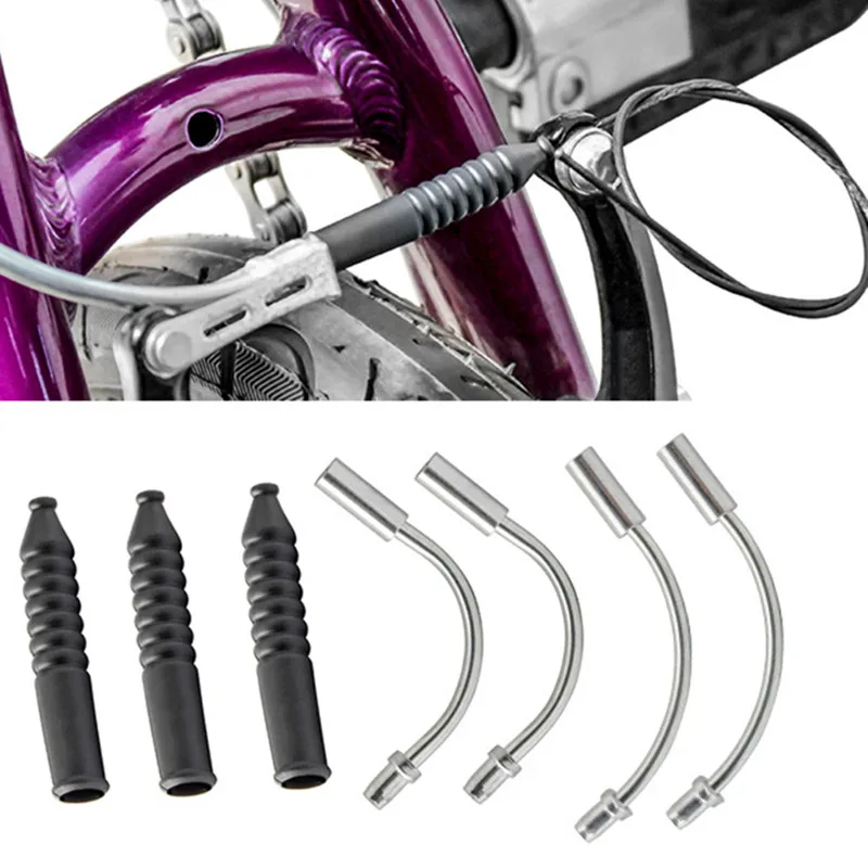 4pcs Bicycle V Brake Noodle Brake Cable V Brake Noodle Guide Pipe Dust Cover Protective Cover Practical