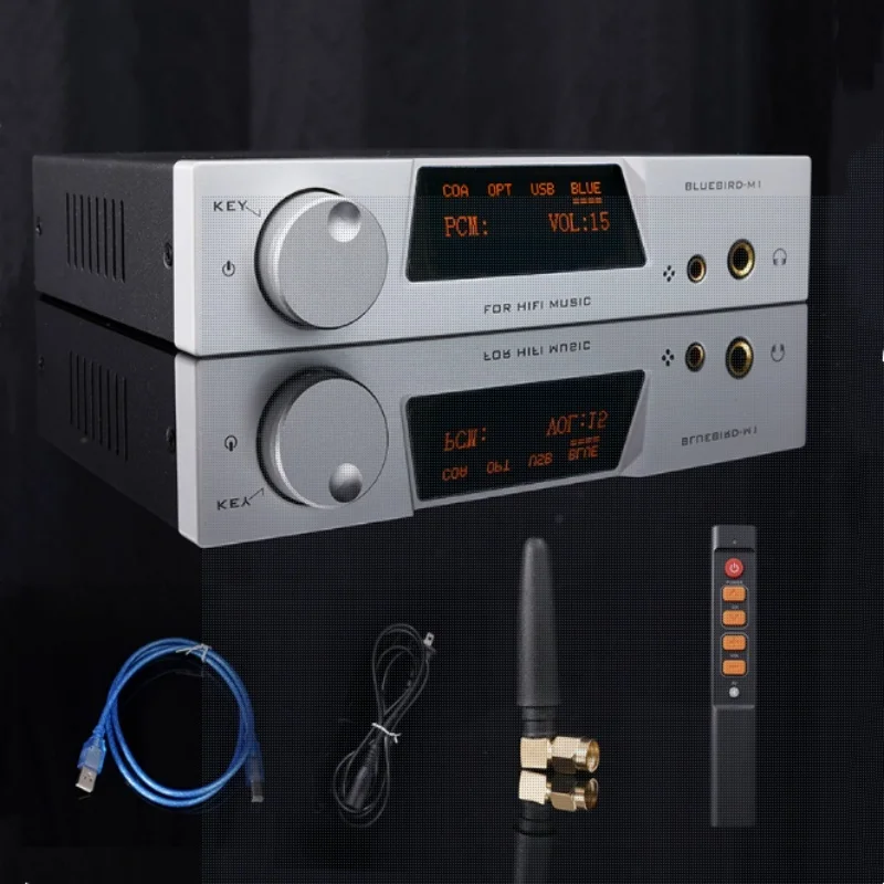 Audiofiele Audio Decoder QCC5125 Bluetooth 5.1 Dual ES9038Q 2M DAC DSD512 Decoder HIFI Digitaal naar analoog Converter AMANERO USB