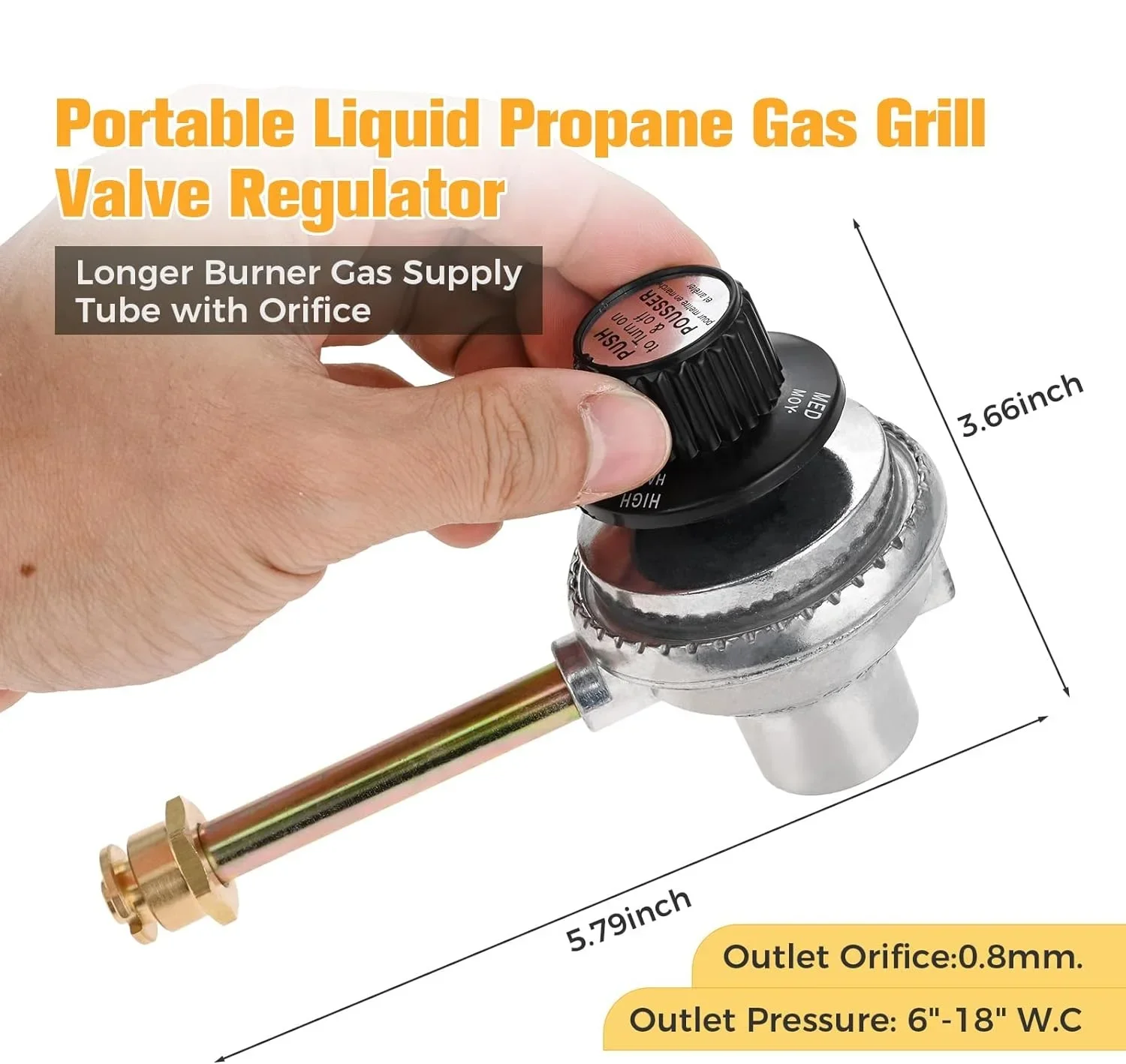 Regulator Control Valve for Char Broil Grill2Go 2012 and Recent 29103224A /New 29102349 Grill BBQ Tru-Infrared Valve Regulator