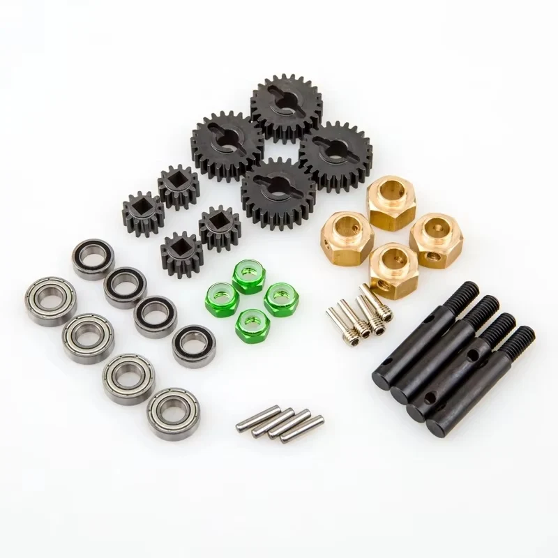 Rhino 4 Sets Hardened 40 CR Portal Axle Gear 12/23T for 1/10 RC Crawler Car Axial SCX10 III Capra Offset Axles Upgrade Parts