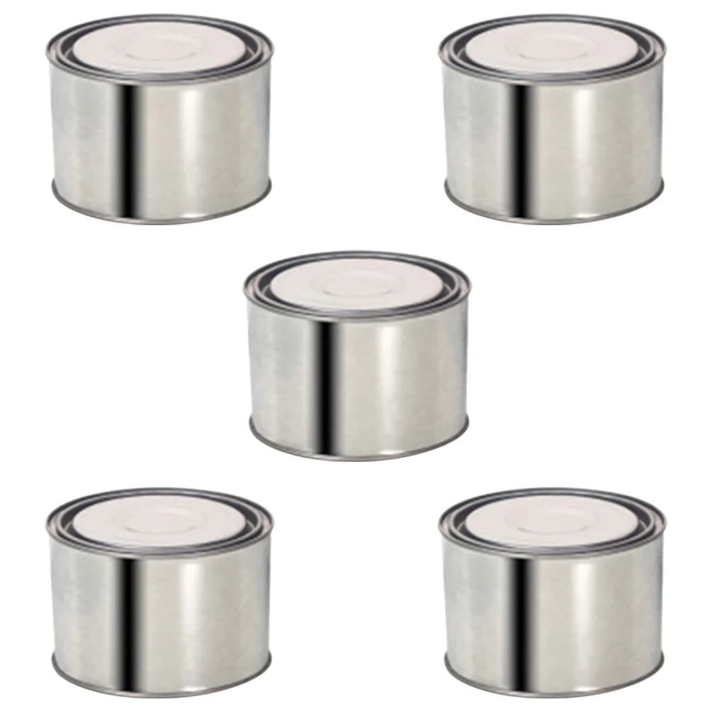 

5 Pcs Spray Paint Handle Pigment Sealing Container Power Steering Reservoir Empty Can Painting Tinplate Oil Bucket