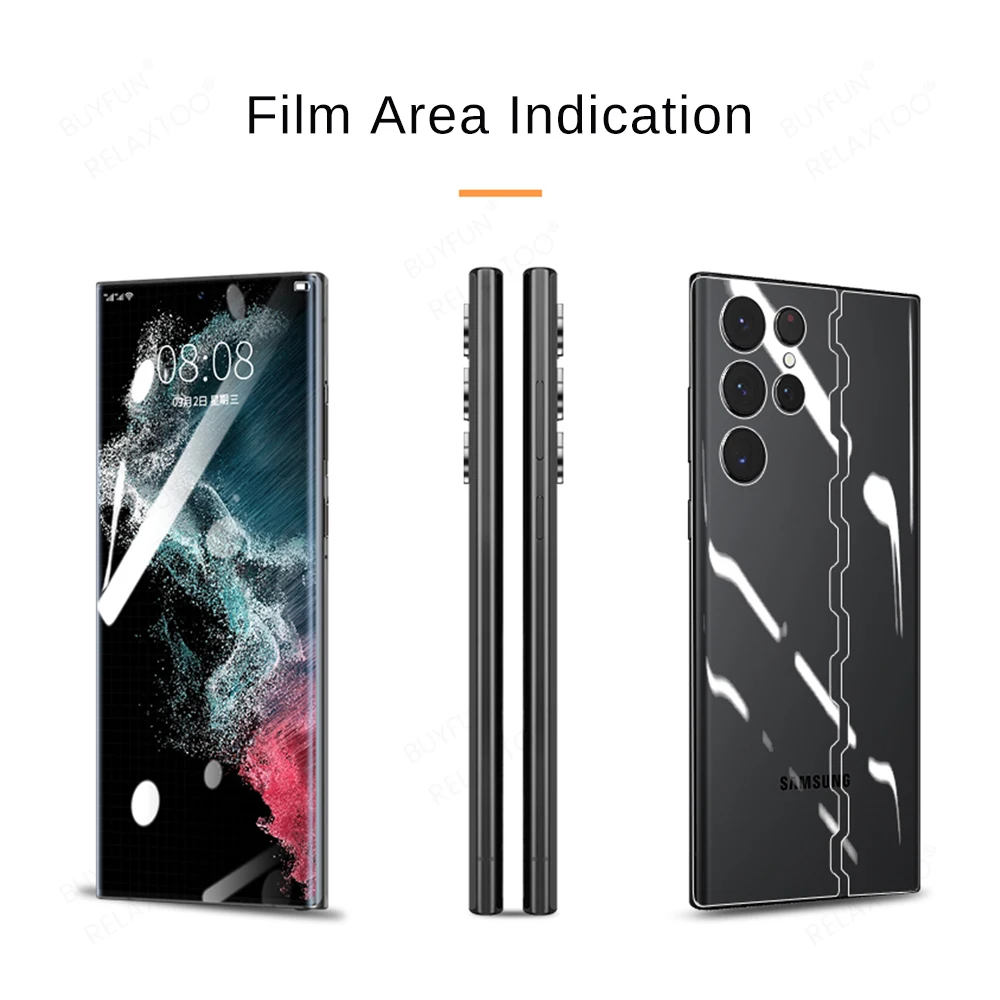 6in1 Front Back Full Coverage Hydrogel Film For Samsung Galaxy S22 Ultra 5G Samsung S22Ultra S22 Plus S22 Camera Protective Film
