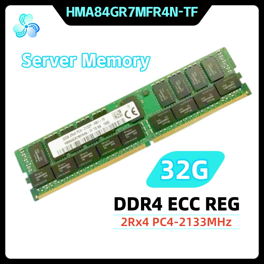 HMA84GR7MFR4N-TF DDR4 32GB 2133MHz 2Rx4 ECC REG RDIMM RAM PC4-2133P 32G Server-Speicher für SK