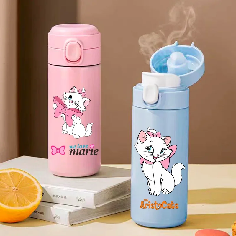 De Aristocats Disney Marie Cat 320Ml/420Ml Draagbare Sportwaterfles Thermosbeker Roestvrijstalen Kinderbeker Grote Capaciteit