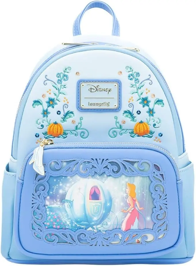 

new Loungefly Disney Princess Dreams Series Cinderella Womens Backpack Anime surrounding children's schoolbag girl birthday gift