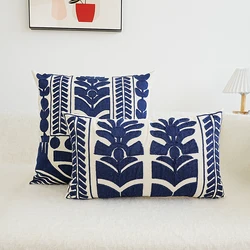 1pc, Luxury Exquisite American Style Embroidered Cushion Cover - Richly Detailed, Multiple Sizes, Versatile for Living Room