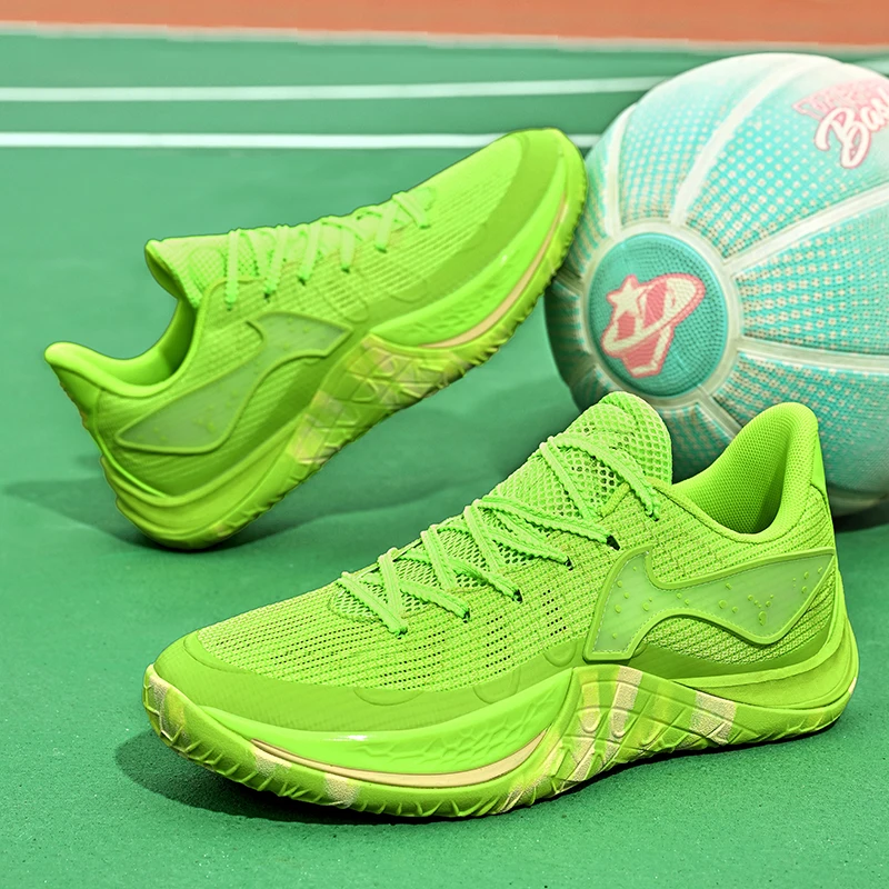 New Basketball Sneakers Shoes with Cushioning and Shock Absorption, Comfortable and Breathable Casual Sports Shoes for Students