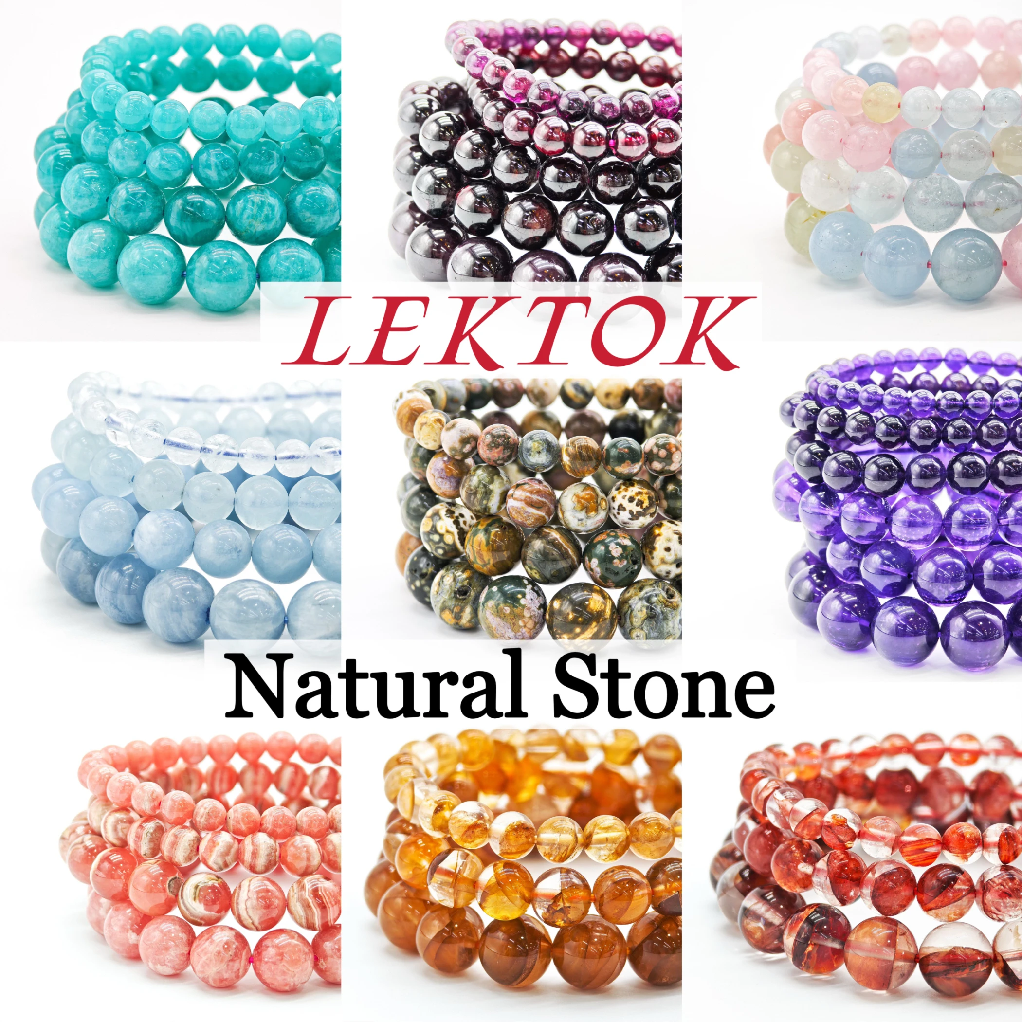 

High - Quality Natural Stone Couple Bracelets: The Best Amulet for Him. Multiple Sizes Available: 6 - 8 - 10 - 12 - 14mm