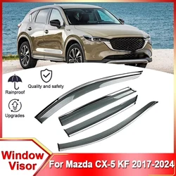 For Mazda CX-5 CX 5 CX5 KF 2017 2018 2019 2020 2021 2022 2023 2024 Car Window Visor Sun Rain Guard Weather Shield Wind Deflector