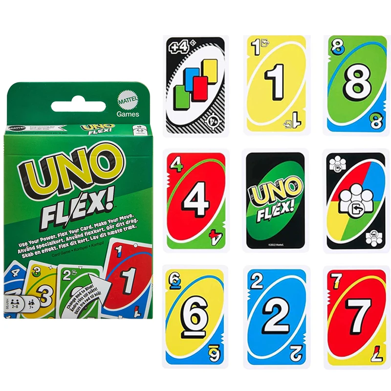 UNO Flex Card Game Fun Games for Adult And Party Game Night 2 To 6 Players​ Child New Year gift fun toy