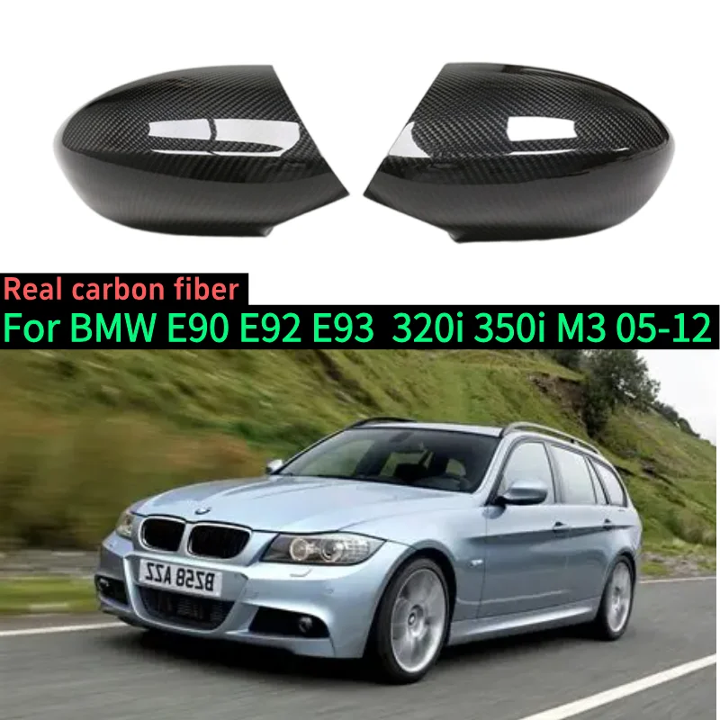 OME pour BMW E90 E91 E93 320i 350i 325i 328i M3 Modification personnalisée véritable accessoires de rétroviseur latéral extérieur en Fiber de carbone