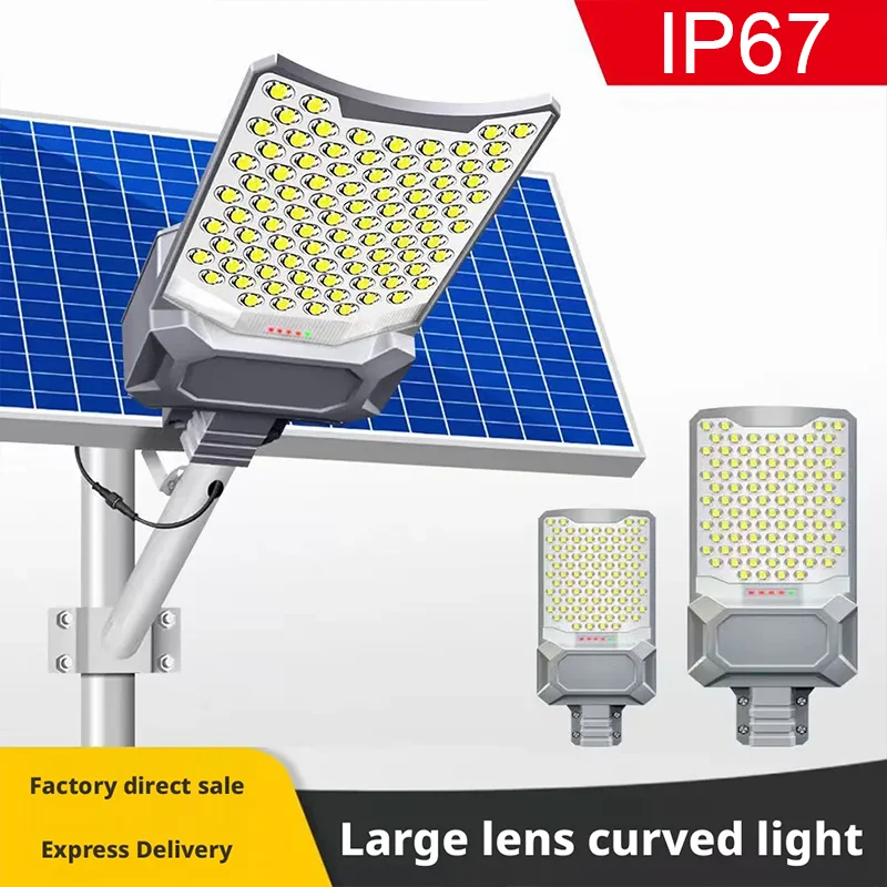 Solar Street Light,Outdoor 10000W LED Solar-Powered Driveway Lighting System with Sensor,for Garden Parking Lot Square Road Yard