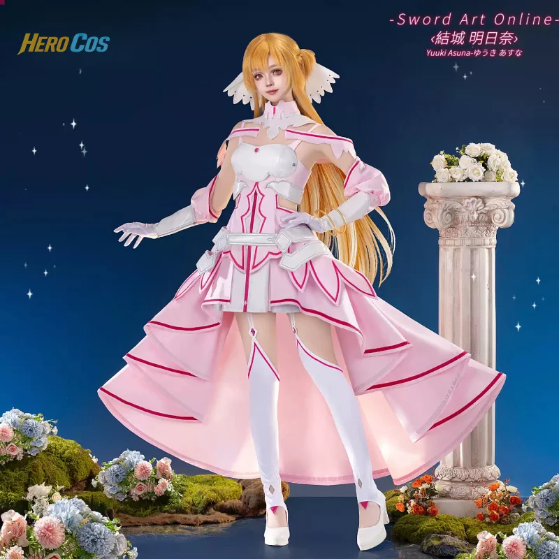 

Sword Art Online Yuuki Asuna Cosplay Costume Full Set Uniform Props Accessories Women Halloween Carnival Party HERO Cos