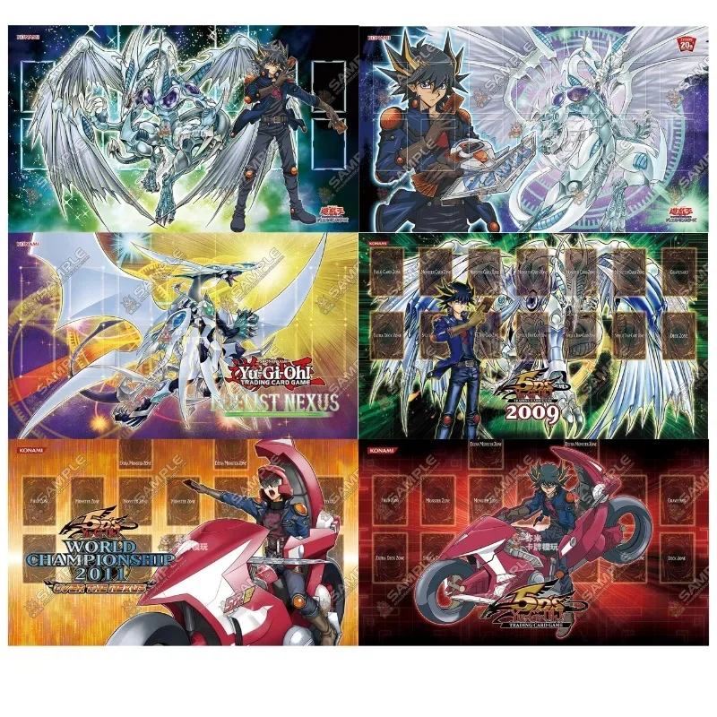 Yu-Gi-Oh! 600x350mm stardust tiro quasar dragão série duelo disco playmat borracha dos desenhos animados único jogador batalha jogo de tabuleiro esteira