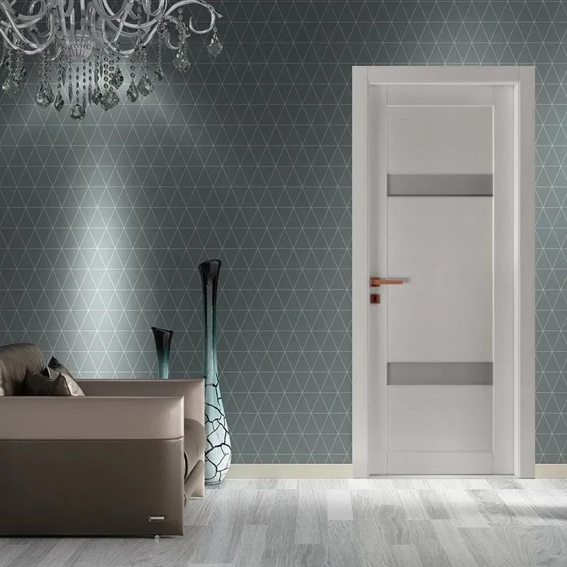 Modern wood door design 80 inches by 36 inches internal white color solid wooden door designs