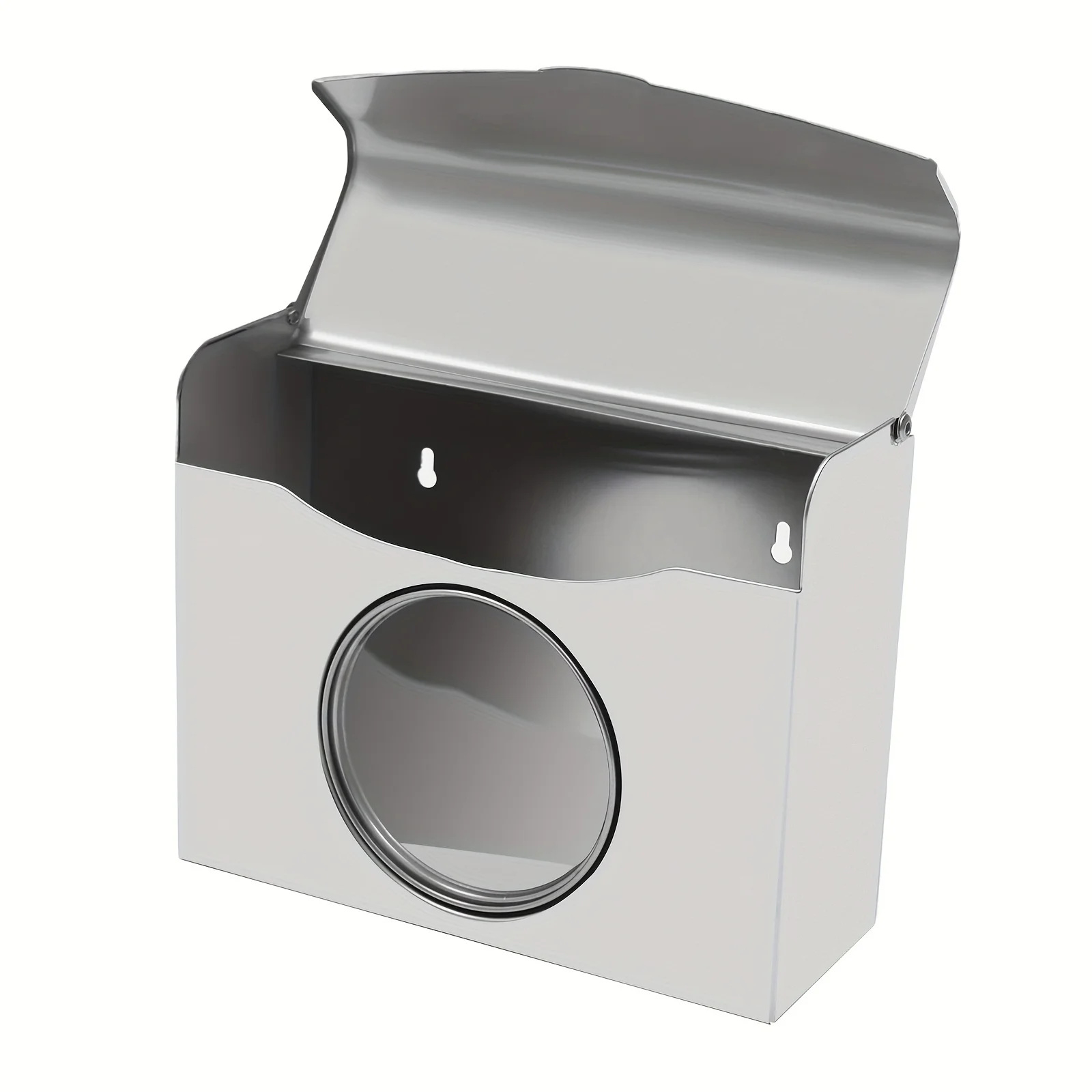 Stainless Steel Tissue Box Holder, Waterproof Anti-Mildew Tissue Holder, Wall Mounted Draw Paper  Organizer For Bathroom, Modern