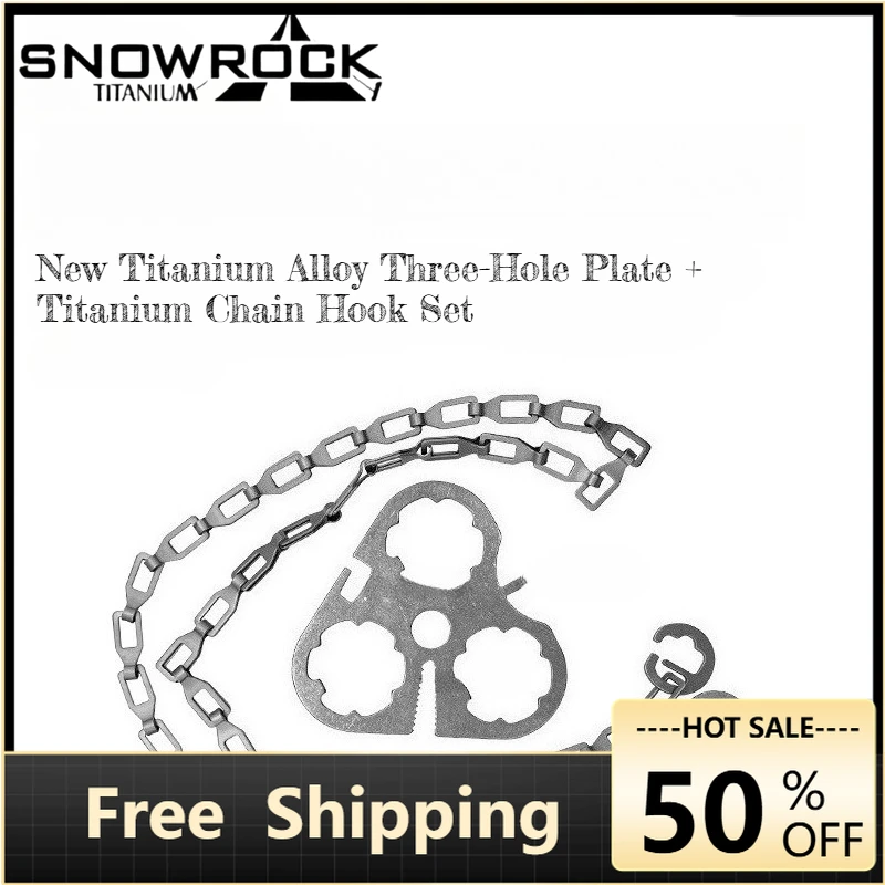 

Цепь для подвешивания походной посуды SNOWROCK Titanium с крючками и фиксирующими петлями, оборудование для костра, детали для треноги, для пикника