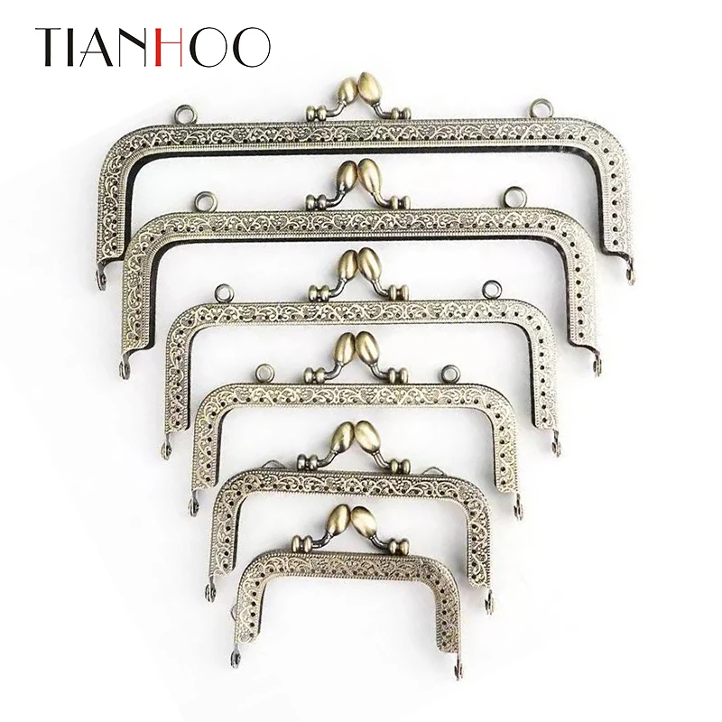 10pcs 8.5-25cm Clutch Purse Frame Handle Coins Bags Part Metal Kiss Clasp Lock  Handbags Accessories