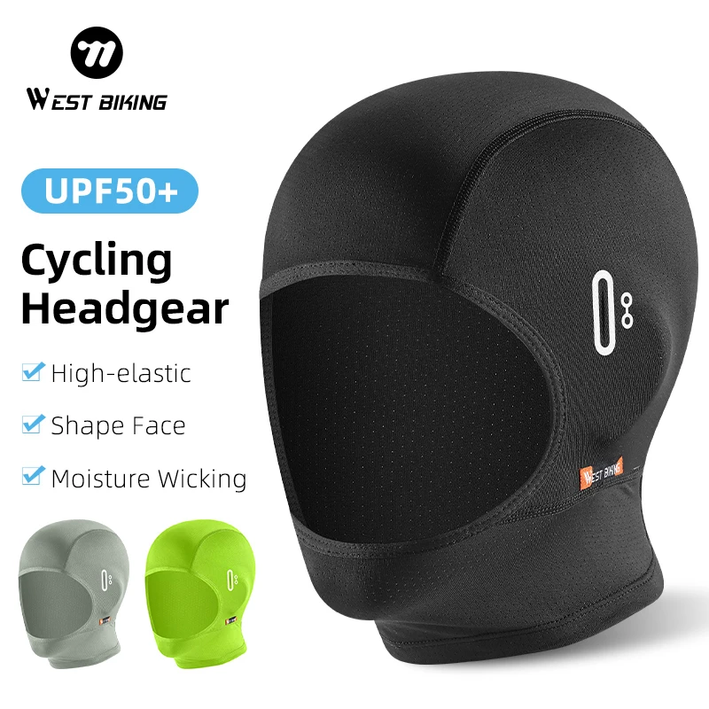 

Дышащая Балаклава WEST BIKING, весна-лето, охлаждающая полнолицевая маска из ледяного шелка, унисекс, мотоциклетное оборудование для защиты от ультрафиолета