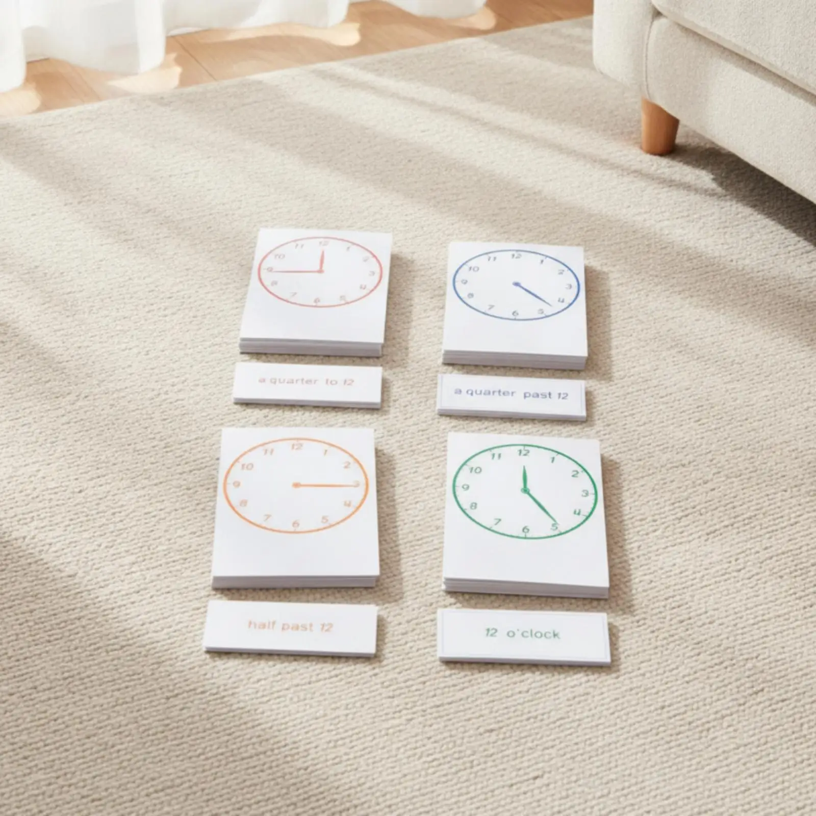 Early Learning Wood Clock Toy for Children Arithmetic Time Practice Educational Interactive Activity