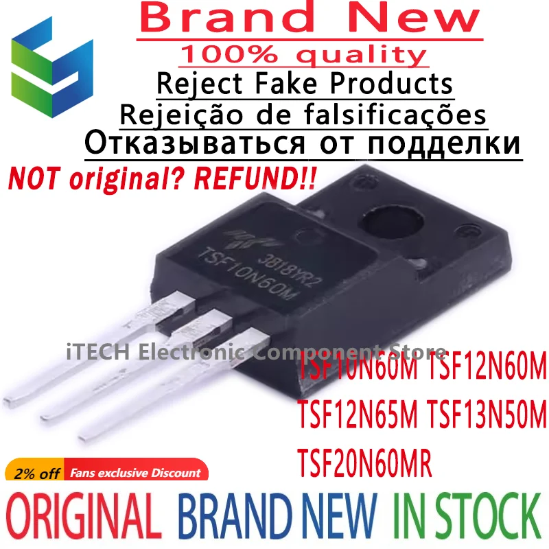 10pcs/lot Original TSF10N60M 10N60 TSF12N60M 12N60 TSF12N65M 12N65 TSF13N50M 13N50 TSF20N60MR 20N60 R TO-220F New and Genuine