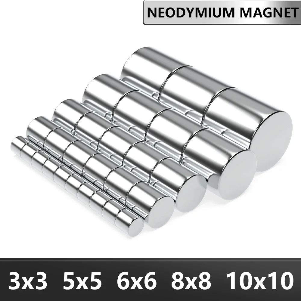 

N35 Super Strong Neodymium Magnet Round NdfeB Powerful Permanent Magnetic imanes Magnents Refrigerator Magnet 3x3 5x5 6x6 10x10