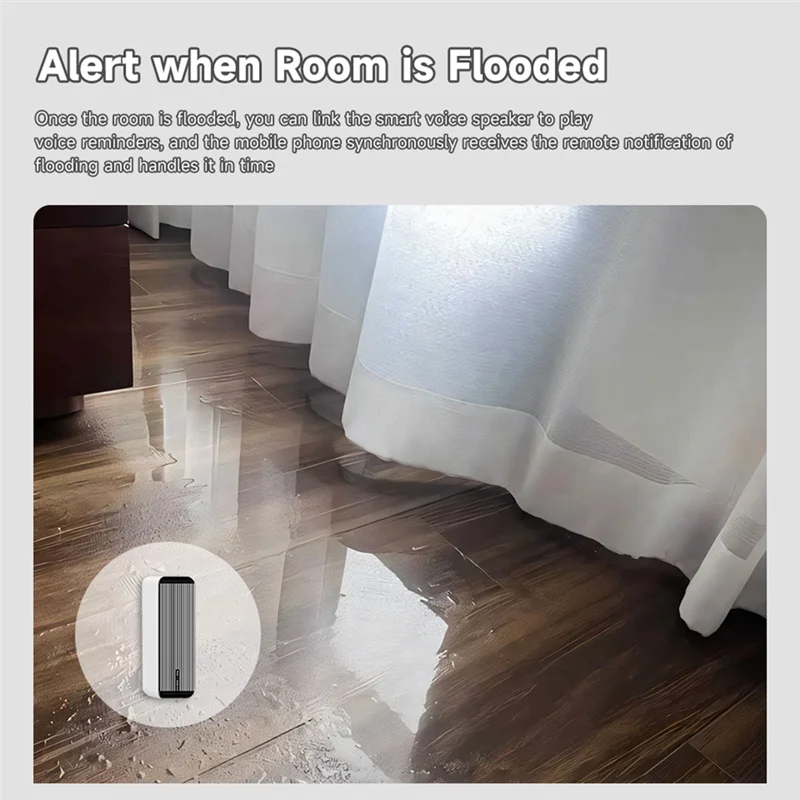 【A42U】Tuya Zigbee Sensor inteligente de detecção de água da chuva 2 em 1 Detector de inundação com sensor de chuva para sistemas de automação residencial