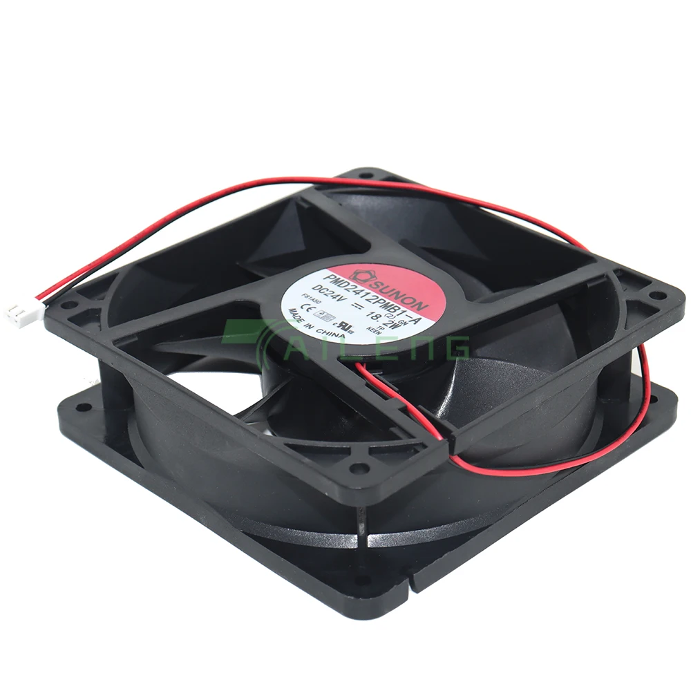 for sunon PMD2412PMB1-A  (2).GN DC24V 18.2W 12038 12cm cooling fan 120*120*38MM  two-wire cooler