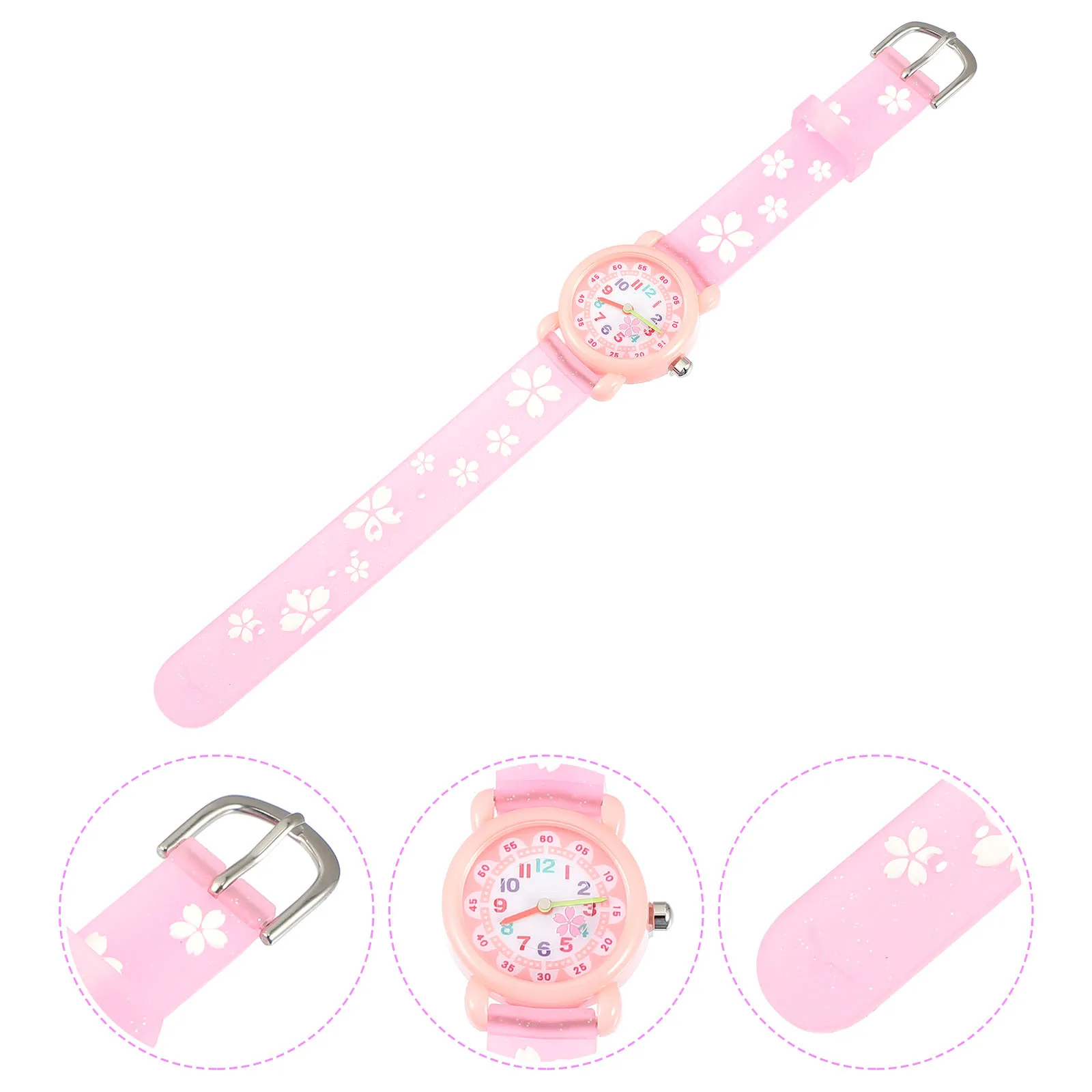 1Pcs Cartoon Watch Waterproof Wristwatch Student Easy Read Dial Time Learning Cartoon Watch Wristwatch