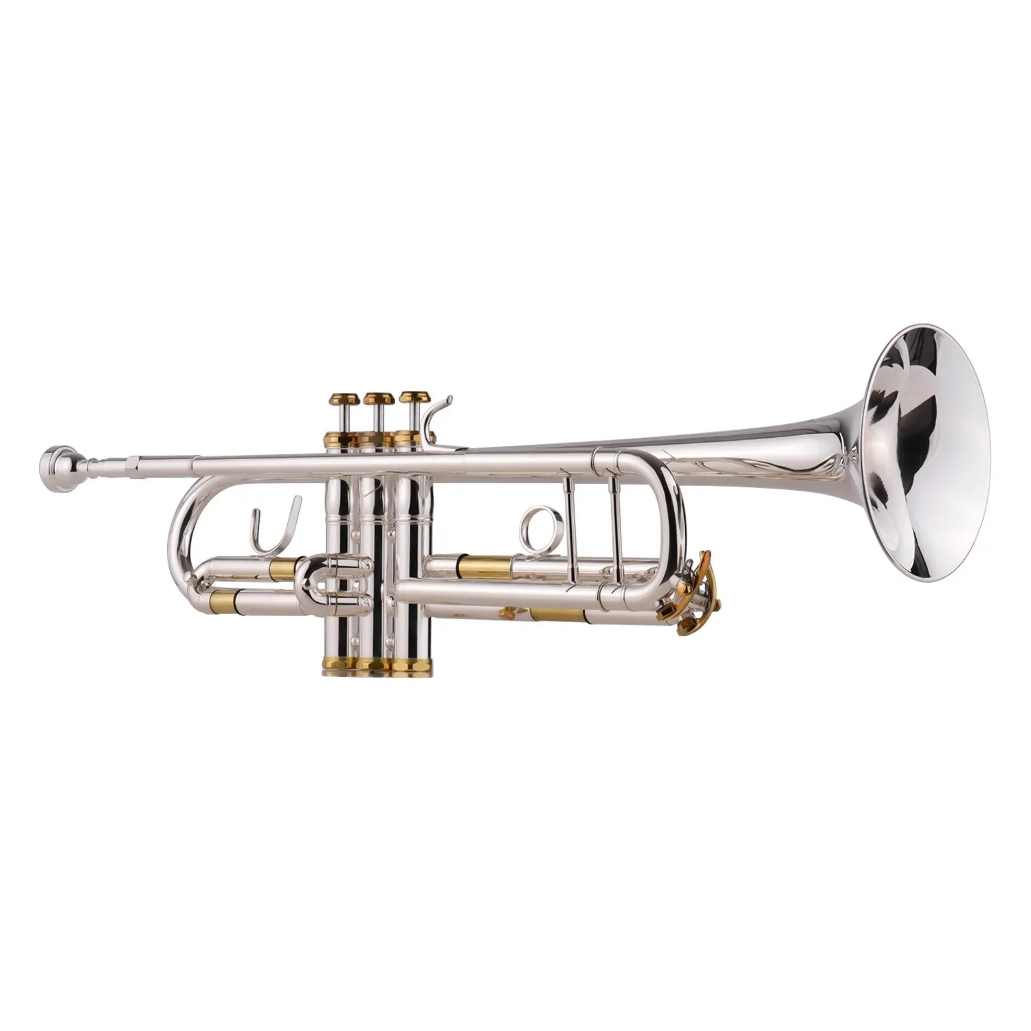 Professional Bb Trumpet Silver Plated Brass Instrument for Orchestra Band High-Quality Student & Intermediate Trumpet